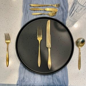 4 Dirilyte Dirigold Regal Goldware Dirilyte Salad Forks MCM